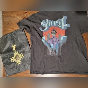 Black Graphic T-Shirt with Colorful Design